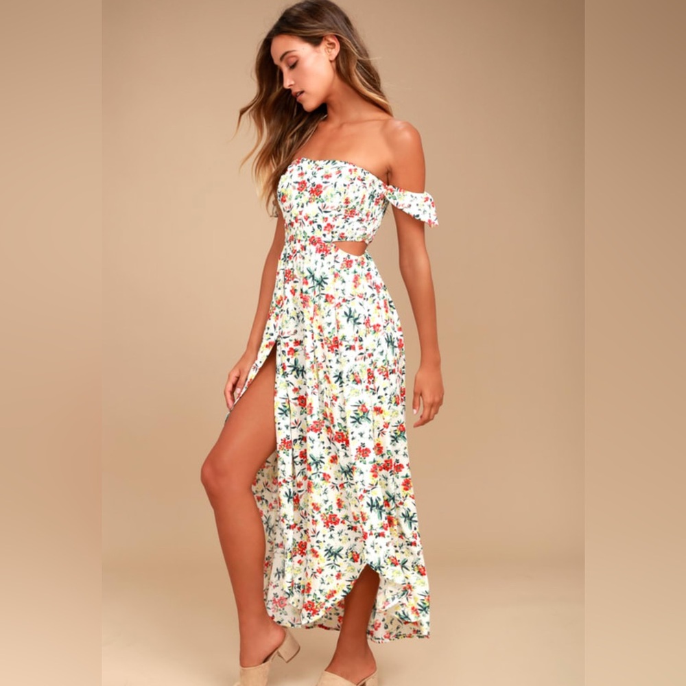 Lulus Off Shoulder Maxi Dress